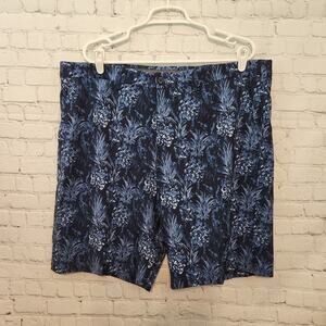 NWT Nicklaus Eco-Choice Blue Floral Golf Tennis Athletic Men's Shorts 40